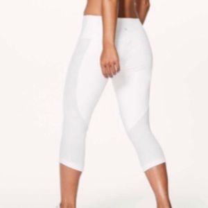 Lululemon Ready Set Go Crop White Leggings